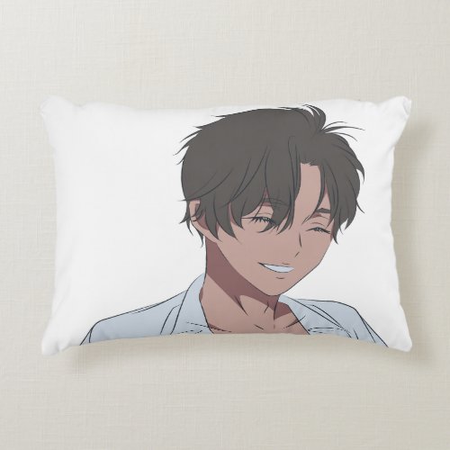 Anime Male Model Cartoon Character Accent Pillow