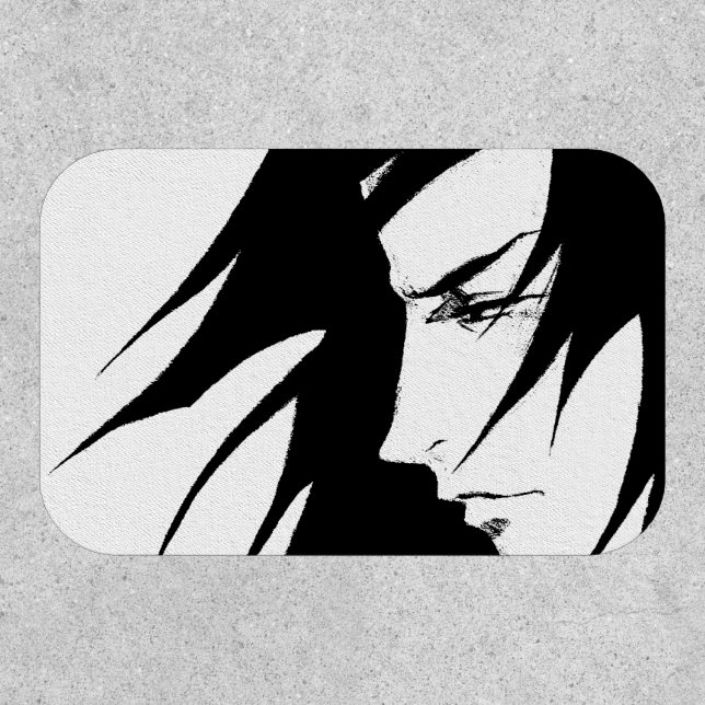 Anime Manga Character Black And White Patch (Front)