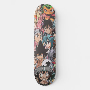 Anime Manga Charcters Collage Skateboard