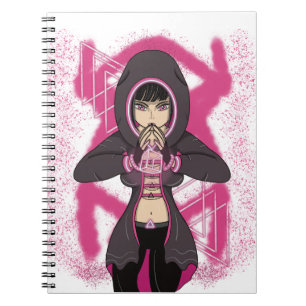 Anime Manga Computer Futuristic Hacker Cyberpunk Notebook