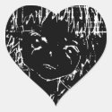 anime manga everyday black project heart sticker