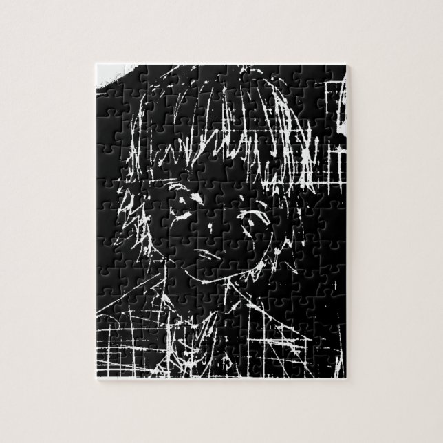 anime manga everyday black project jigsaw puzzle (Vertical)