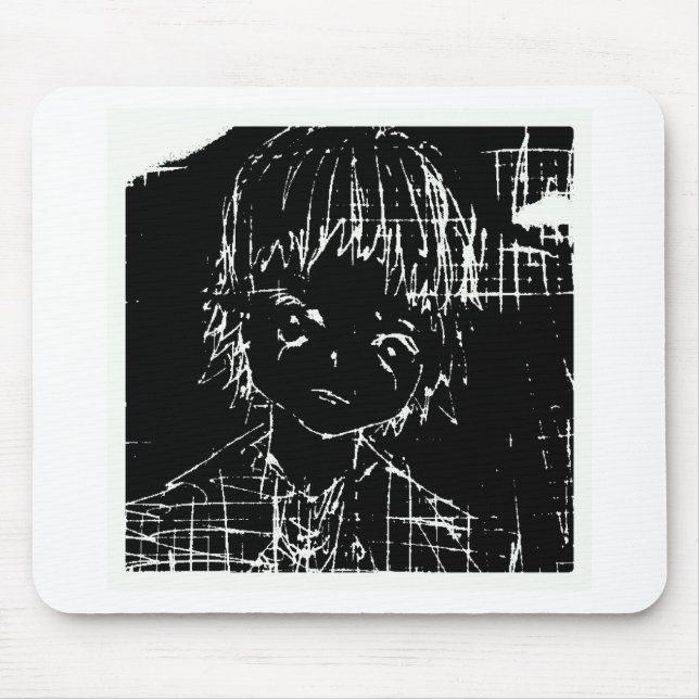 anime manga everyday black project mouse pad (Front)