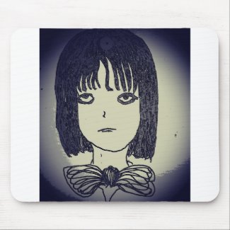 anime manga girl in gloomy 