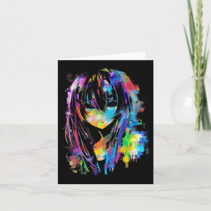 Anime Manga Graphic Colorful Art Anime  Card