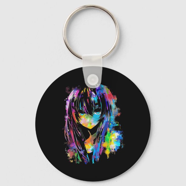 Anime Manga Graphic Colorful Art Anime  Keychain (Front)
