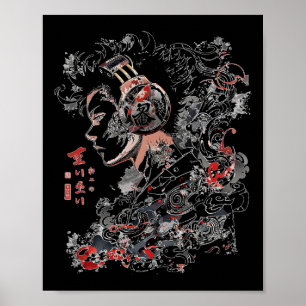 Anime Manga Graphic Headphone Art Anime  Poster
