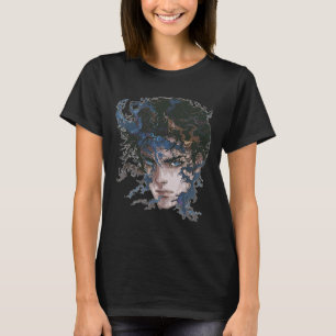 Anime Manga Motif Blue-eyes Art Anime T-Shirt