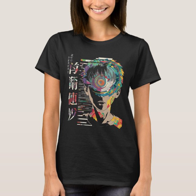 Anime Manga Motif Mandala Artwork Anime 1  T-Shirt (Front)