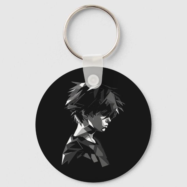 Anime Manga Motif Polygon Artwork Anime  Keychain (Front)