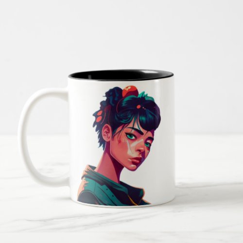 Anime manga pop art lovers pop lovers cartoon  Two_Tone coffee mug