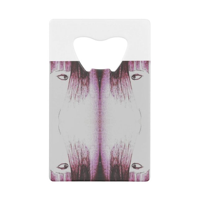 anime manga yaei pretty girl face  credit card bottle opener (Front)