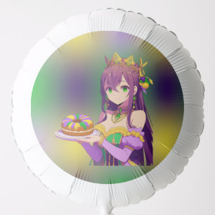 Anime Mardi Gras King cake Balloon