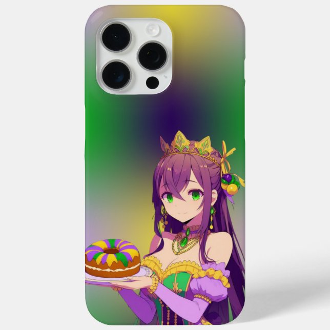 Anime Mardi Gras King cake Case-Mate iPhone Case (Back)