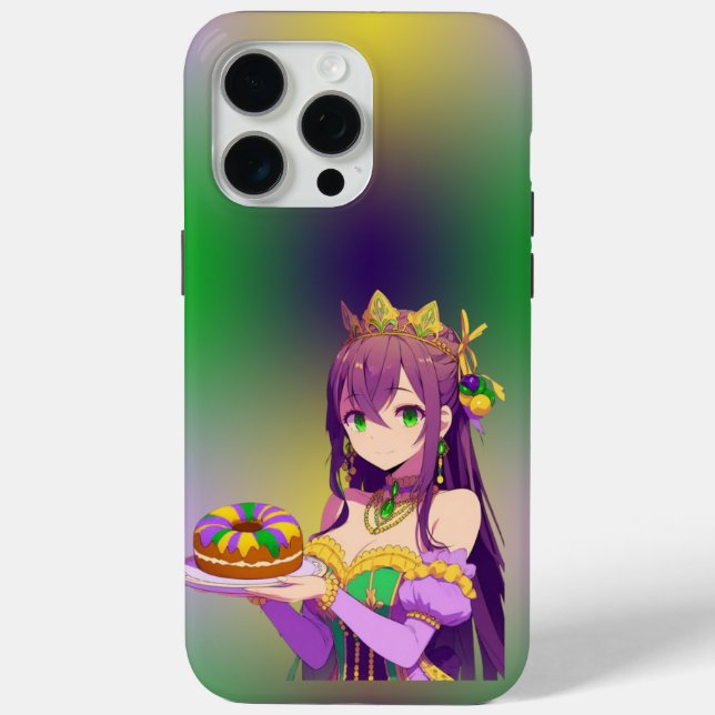 Anime Mardi Gras King cake Case-Mate iPhone Case (Back)