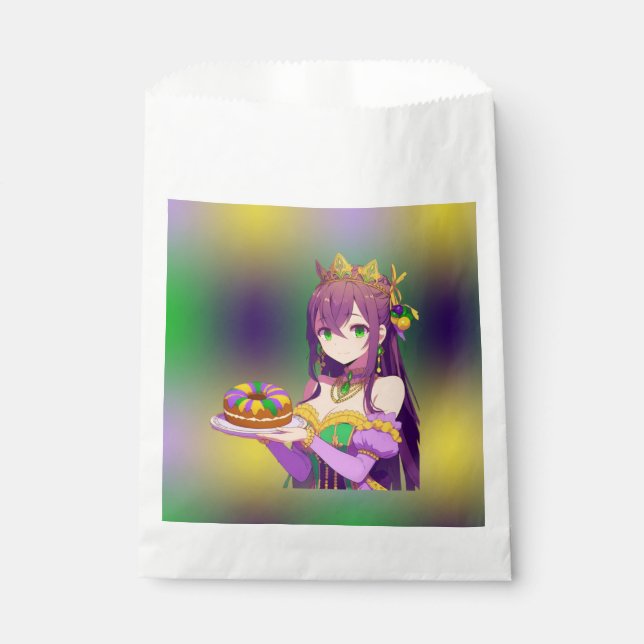 Anime Mardi Gras King cake Favor Bag (Front)