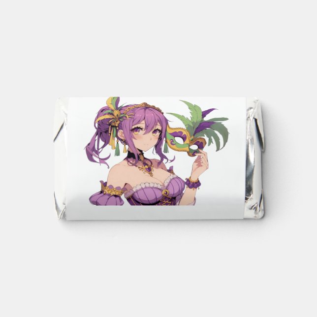 Anime Mardi Gras mask Hershey's Miniatures (Front)