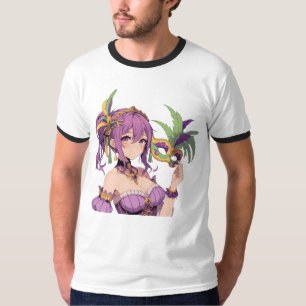 Anime Mardi Gras mask T-Shirt