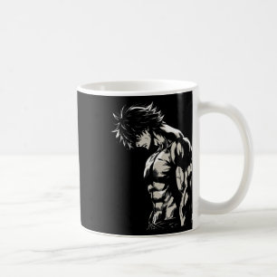 Anime Men Character Bicep Workout Motivational  Coffee Mug