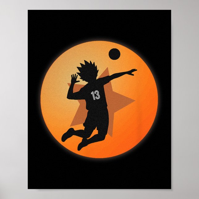Anime Merch Japanese Number 13 Star Anime Volleyba Poster (Front)
