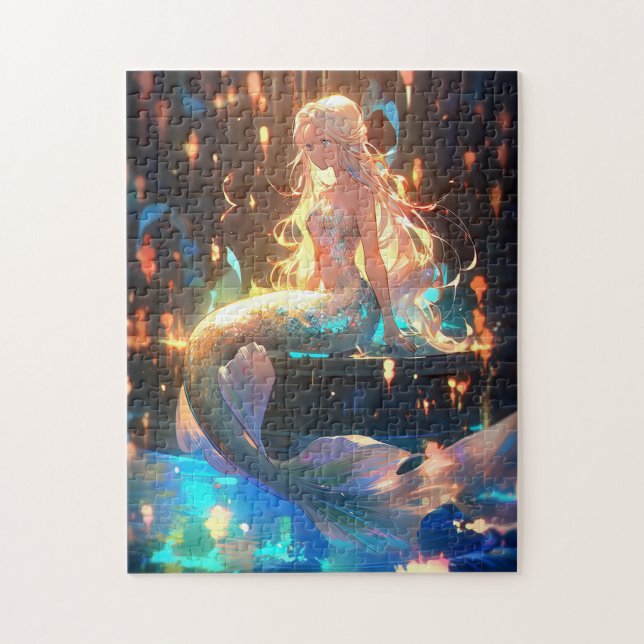 Anime Mermaid Girl Fantasy Art Jigsaw Puzzle (Vertical)