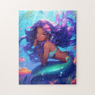 Anime Mermaid Girl Fantasy Art Jigsaw Puzzle