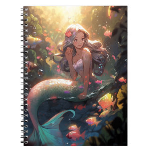 Anime Mermaid Girl Fantasy Art Notebook