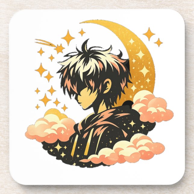 Anime Moonlight – Hard Plastic Coaster (Front)