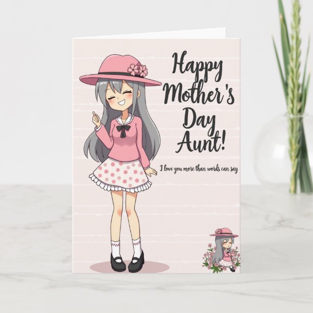Anime Mothers Day Love Card (Front)