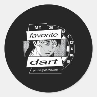 Anime Motif With D Saying My Favorite D D Anime Classic Round Sticker