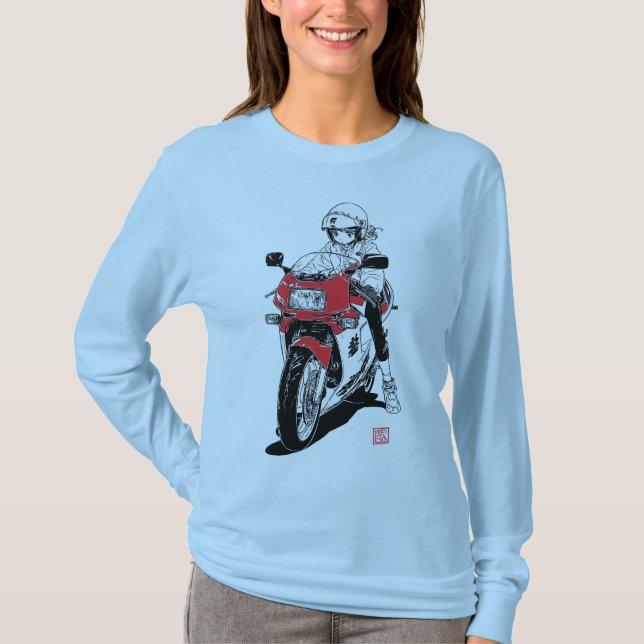 Anime Motor Girl V01 T-Shirt (Front)