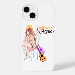 Anime Music Lover Case - Girl Playing Guitar with 