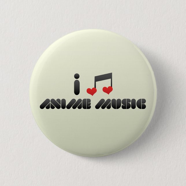 Anime Music Pinback Button (Front)