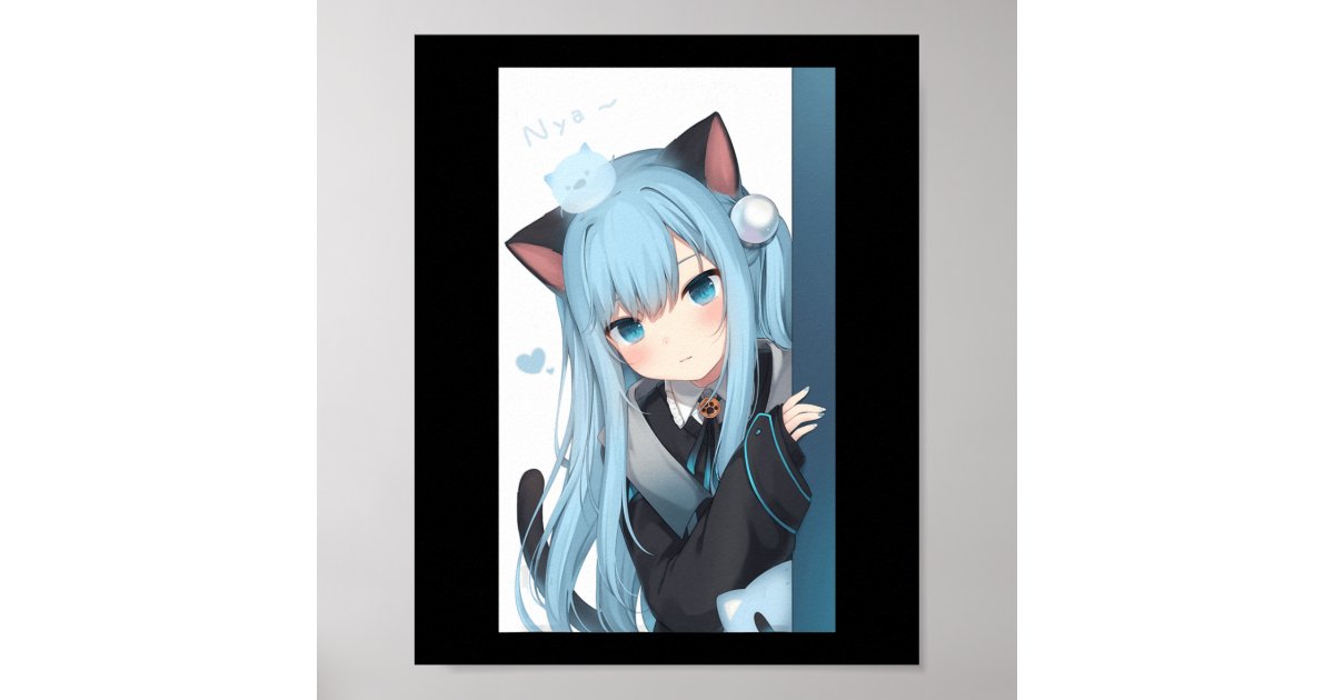 Anime Futuristic CatGirl gifts for manga lovers | Greeting Card