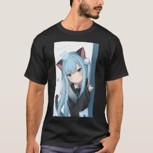 Anime Neko Cat Girl Pastel Kawaii Japanese Waifu O T-Shirt