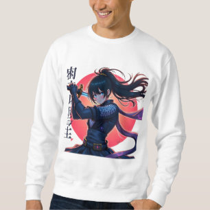 Anime Ninja Girl with Katana– Epic Samurai Warrior Sweatshirt