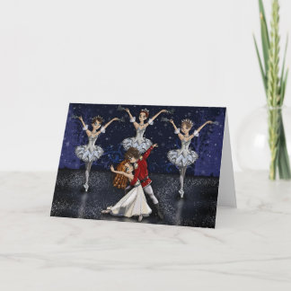 Anime Nutcracker Snowflakes Greeting Card