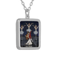 Nutcracker Ballet Gifts - Dancing Clara with Nutcracker in Silver or Gold Charm for Bracelet