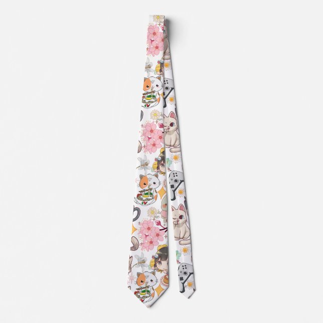 Anime Overload Cute Pattern Neck Tie (Front)