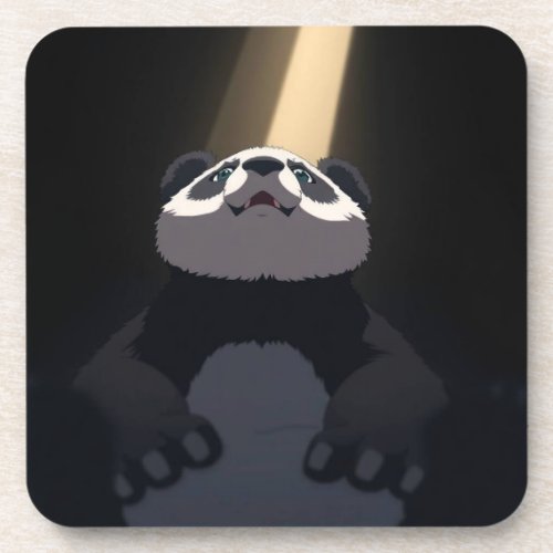 Anime panda beverage coaster