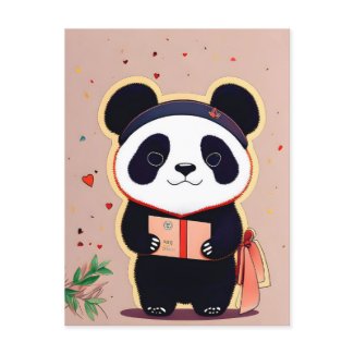 Anime Panda, Postcrossing Postcard