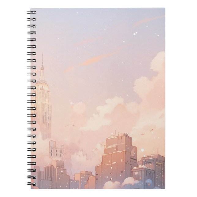 Anime Pastel City  Notebook (Front)