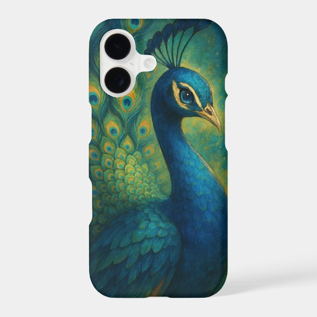 Anime Peacock – Vibrant Feathers & Fantasy Glow iPhone Case (Back)