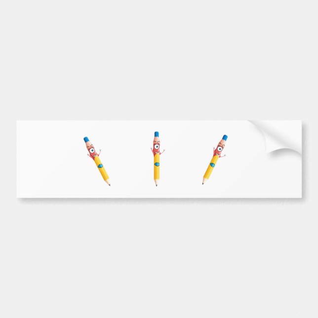 Anime Pencil Bumper Sticker (Front)