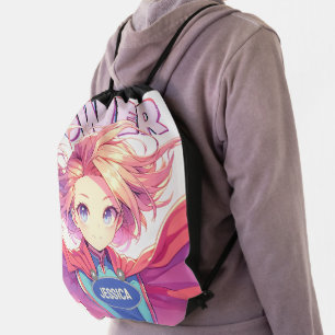 Anime Power Drawstring Backpack