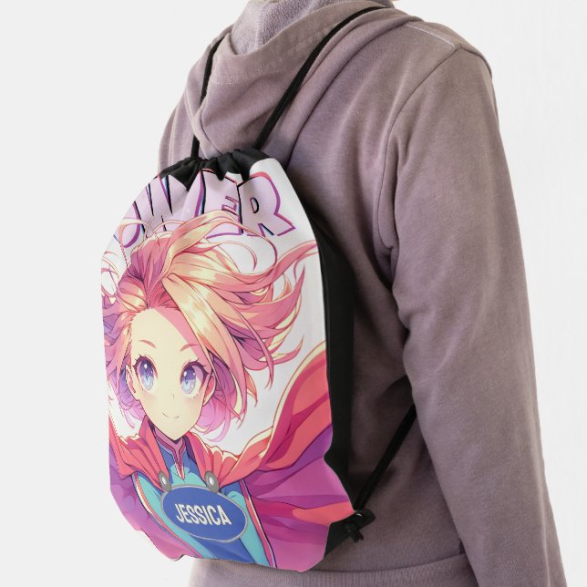 Anime Power Drawstring Backpack (Insitu)