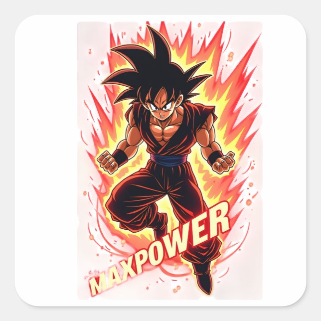 Anime Power-Up Sticker  (Front)