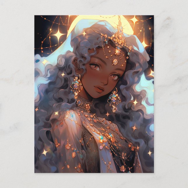 Anime Princess Fantasy Art Postcard (Front)