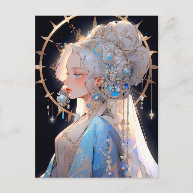Anime Princess Fantasy Art Postcard (Front)