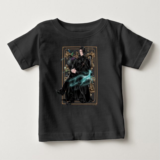 Anime Professor Severus Snape Seated Baby T-Shirt (Front)
